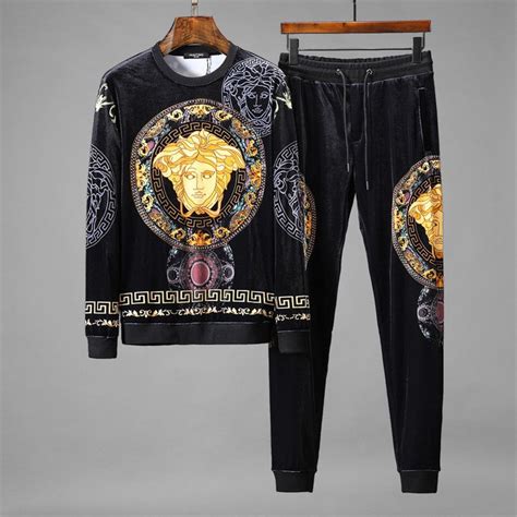 versace joggers black|Versace tracksuit men's for cheap.